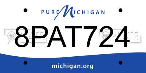 8PAT724 Michigan License Plate