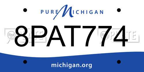 8PAT774 Michigan License Plate