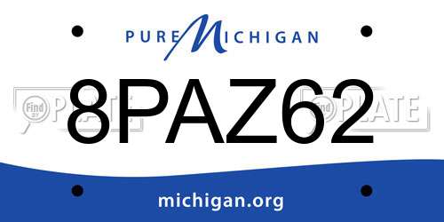 8PAZ62 Michigan License Plate
