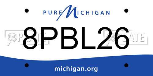 8PBL26 Michigan License Plate