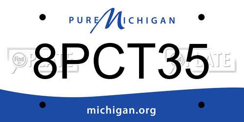 8PCT35 Michigan License Plate