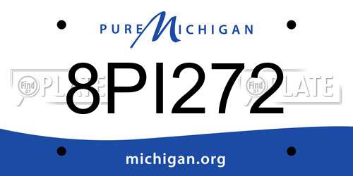 8PI272 Michigan License Plate