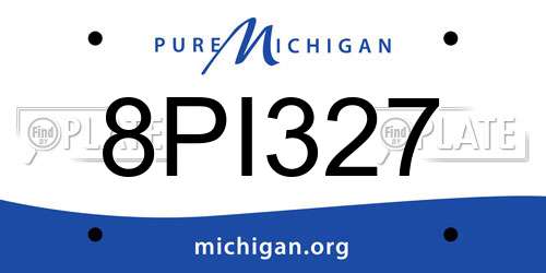 8PI327 Michigan License Plate