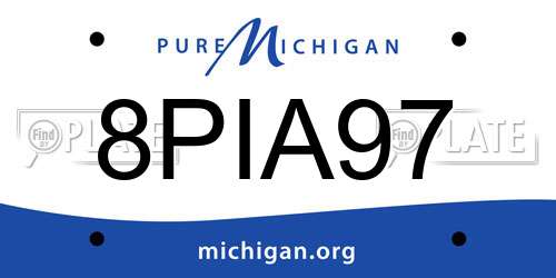 8PIA97 Michigan License Plate