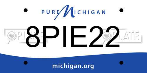 8PIE22 Michigan License Plate