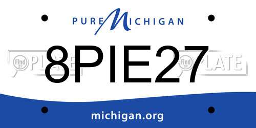 8PIE27 Michigan License Plate