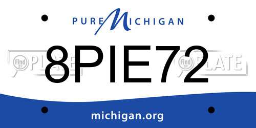 8PIE72 Michigan License Plate