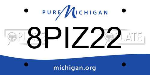 8PIZ22 Michigan License Plate