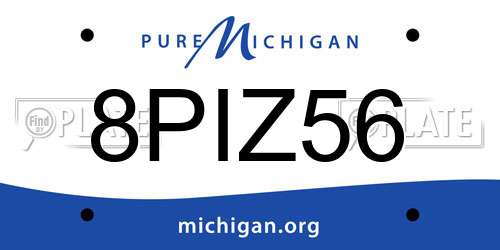 8PIZ56 Michigan License Plate