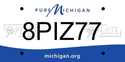 8PIZ77 Michigan License Plate