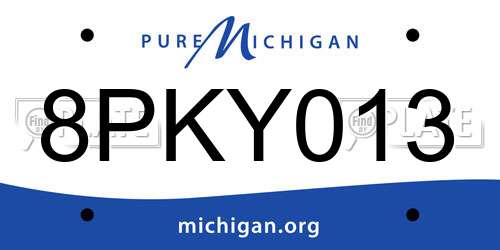 8PKY013 Michigan License Plate