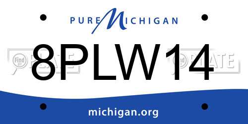 8PLW14 Michigan License Plate