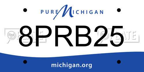 8PRB25 Michigan License Plate