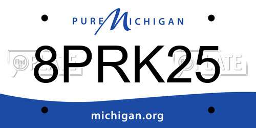 8PRK25 Michigan License Plate