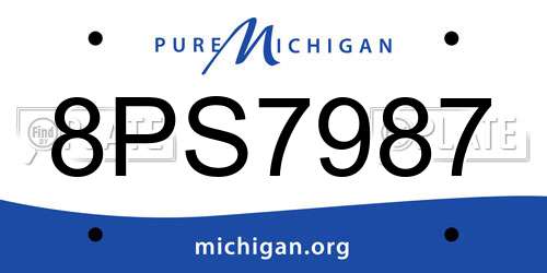 8PS7987 Michigan License Plate
