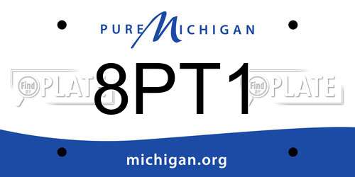8PT1 Michigan License Plate