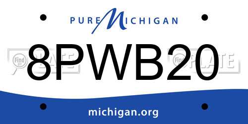8PWB20 Michigan License Plate