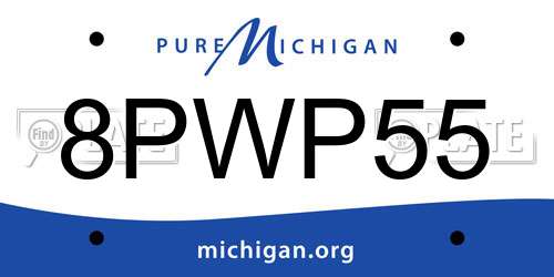 8PWP55 Michigan License Plate