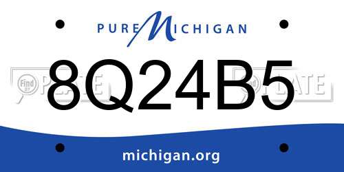8Q24B5 Michigan License Plate
