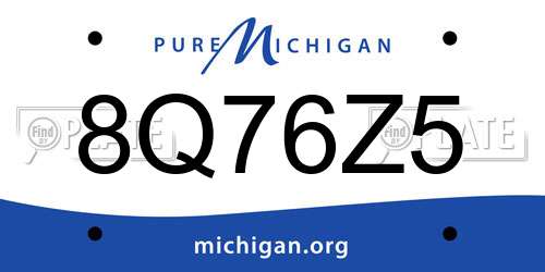8Q76Z5 Michigan License Plate