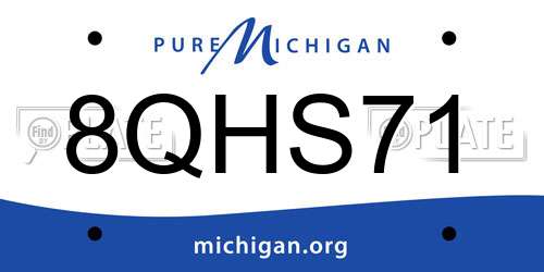 8QHS71 Michigan License Plate
