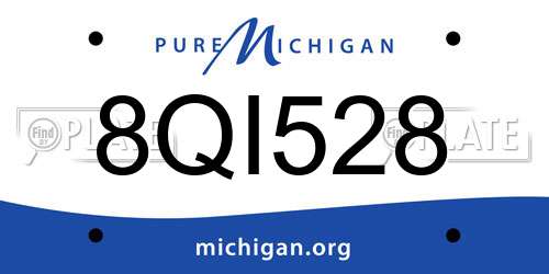 8QI528 Michigan License Plate