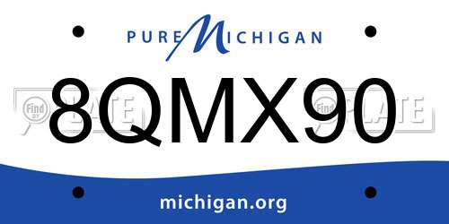 8QMX90 Michigan License Plate