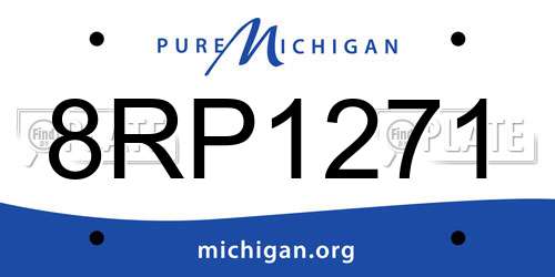 8RP1271 Michigan License Plate