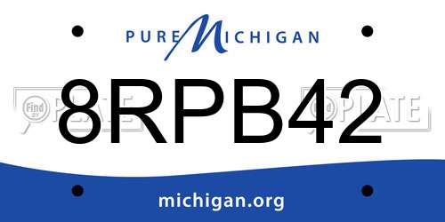8RPB42 Michigan License Plate