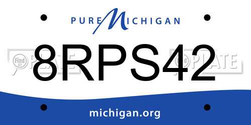 8RPS42 Michigan License Plate