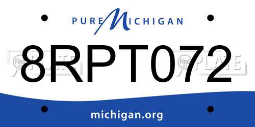 8RPT072 Michigan License Plate