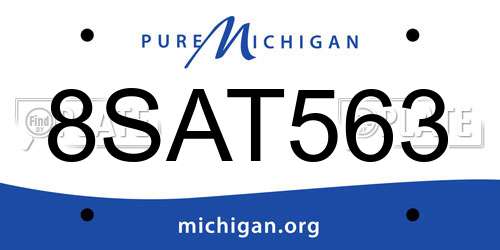 8SAT563 Michigan License Plate
