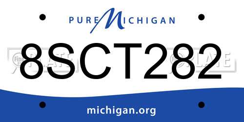 8SCT282 Michigan License Plate