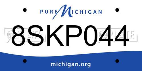 8SKP044 Michigan License Plate