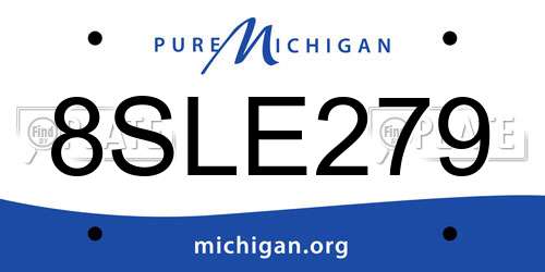 8SLE279 Michigan License Plate