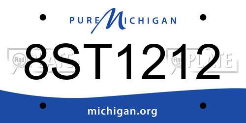 8ST1212 Michigan License Plate