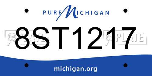 8ST1217 Michigan License Plate