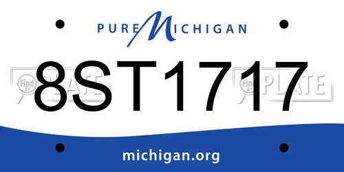 8ST1717 Michigan License Plate