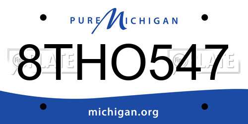 8THO547 Michigan License Plate