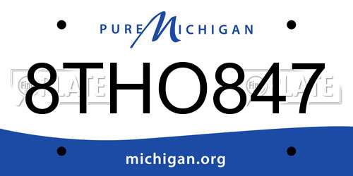 8THO847 Michigan License Plate