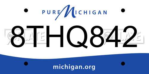 8THQ842 Michigan License Plate
