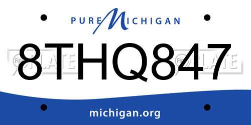 8THQ847 Michigan License Plate