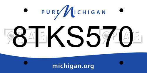 8TKS570 Michigan License Plate