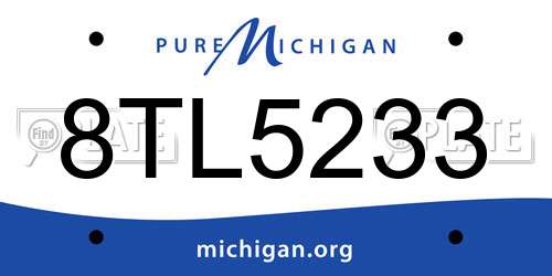 8TL5233 Michigan License Plate