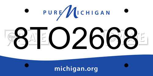 8TO2668 Michigan License Plate