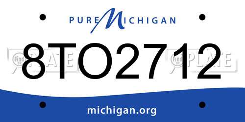 8TO2712 Michigan License Plate
