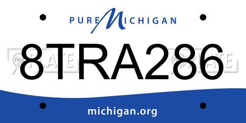 8TRA286 Michigan License Plate