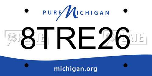 8TRE26 Michigan License Plate
