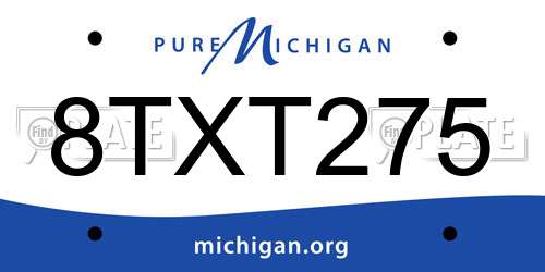 8TXT275 Michigan License Plate