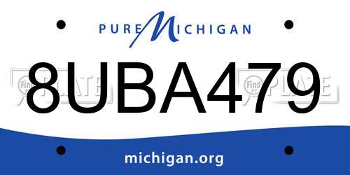 8UBA479 Michigan License Plate